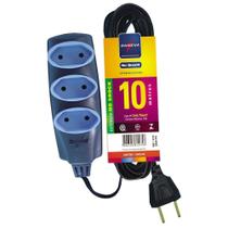 Extensao NO SHOCK Daneva DN 1475 PP 10,0 Metros Grafite 2X0,75 MM Extensao NO SHOCK Daneva DN 1475 PP 10,0 Metros Grafite 2X0,75 MM