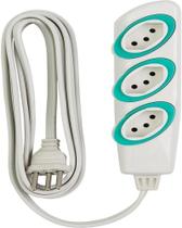 Extensao Noshock 45 Pp 3 X0,75 2P+T 10A Gelo 3M Dn1712