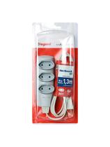 Extensao Noshock 90 Pl 2x0,75 2p 10a Cinza 1,3 Metros Dn1903