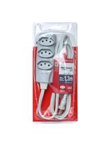 Extensao Noshock 90 Pp 3x0,75 2p+t 10a Cinza 1,3 Metros Dn1905