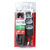 Extensao Noshock 90 Pp 3x0,75 2p+t 10a Grafite 3 Metros Dn1907 Extensao Noshock 90 Pp 3x0,75 2p+t 10a Grafite 3 Metros Dn1907