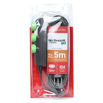 Extensao Noshock 90 Pp 3x0,75 2p t 10a Grafite 5 Metros Dn1908