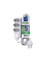 Extensao Noshock 90 Pp 3x0,75 3 Pinos 2p+t 10a Cinza 5 Metros Dn1539