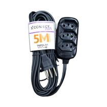 Extensão Par 3x0,75mm 5 metros - 3 tomadas 2p+t 10A - Fiolux Extensão Par 3x0,75mm 5 metros - 3 tomadas 2p+t 10A - Fiolux