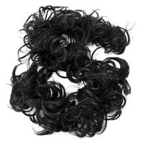 Extensão para penteado coque descabelado de cabelo preto