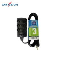 Extensão PP 05M 3 SAIDAS 2X0,75 pino 10A preta