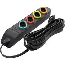 Extensão PP 1,3m Multi Tomadas DN1842 Daneva Preta Extensão PP 1,3m Multi Tomadas DN1842 Daneva Preta