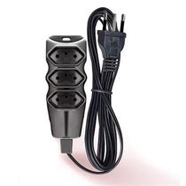 Extensao pratik 3 metros cabo pp 2p+t 3x0,75mm 3 tomadas preto Extensao pratik 3 metros cabo pp 2p+t 3x0,75mm 3 tomadas preto