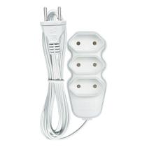 Extensão Pratik Fio Paralelo 2x0,75mm 3 Tomadas 10m Branco