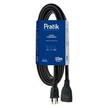 Extensão Pratik Prolongador Cabo PP Plano 3x2,50x10m 20A/220V Preto Extensão Pratik Prolongador Cabo PP Plano 3x2,50x10m 20A/220V Preto