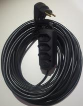 Extensão profissional 10A - 30 metros - 3 tomadas - fio 2 x 1,00mm Extensão profissional 10A - 30 metros - 3 tomadas - fio 2 x 1,00mm