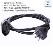 extensao prolongador 1m tripolar 3x 1,5 mm 20A