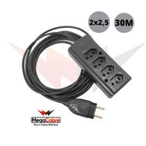 Extensão Quádrupla De 30M Com Cabo PP 2x2.50MM