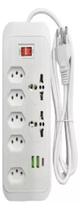 Extensão Régua 5 Tomadas Type C 2 Usb 2 Universal 5 Metros GN-379