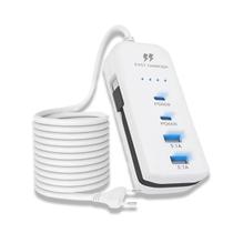 Extensão Régua Carregador Turbo 66W Para Celular 2 Saídas USB 2 USBC Linha Premium