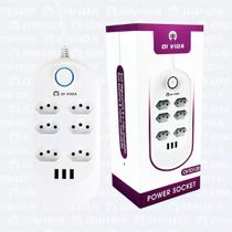 Extensão Régua Com 6 Saídas 3 Entradas Usb Oi-To120