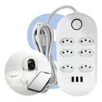 Extensao Regua Eletrica Segura C/ 6 Tomadas E 3 Usb 2 Metros Extensao Regua Eletrica Segura C/ 6 Tomadas E 3 Usb 2 Metros