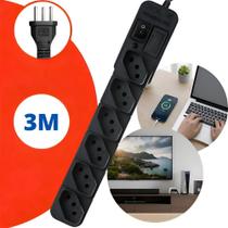 Extensão Régua Filtro De Linha Protetor Energia Elétrica 6 T