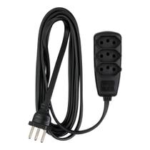 Extensão Sort Econ PP 3X0,75mm 5 Metros 3 Tomadas 10A - 1787 Extensão Sort Econ PP 3X0,75mm 5 Metros 3 Tomadas 10A - 1787