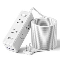 Extensão SUPERDANNY 6 Tomadas 4 USB Cabo Plano 6m Extensão SUPERDANNY 6 Tomadas 4 USB Cabo Plano 6m