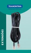 Extensão Telefônica Lisa com Adaptador para Tomada RJ11/RJ45 Tramontina 5 metros Extensão Telefônica Lisa com Adaptador para Tomada RJ11/RJ45 Tramontina 5 metros