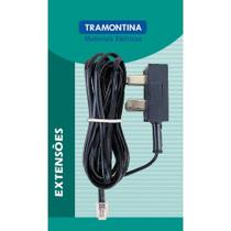 Extensão Telefônica Lisa Para Tomada Padrão Telebrás Com Adaptador Rj11 5 Metros Extensão Telefônica Lisa Para Tomada Padrão Telebrás Com Adaptador Rj11 5 Metros
