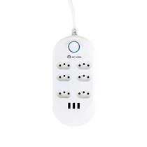 Extensão Tomada Elétrica Régua c/ 6 Entradas USB Bivolt