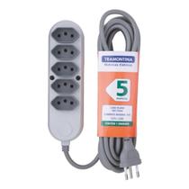 Extensao Tramontina 5 Tomadas 2p+t 10a/250v 5 Metros De Cabo