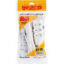 Extensão Tripla 2 X 0,75 X 10,0M Branca MEGATRON Extensão Tripla 2 X 0,75 X 10,0M Branca MEGATRON