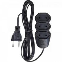 Extensão Tripla 2 X 0,75 x 10,0M Preta MEGATRON