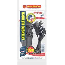 Extensão Tripla 90 1,5M 10A 2P+T Megatron Preto