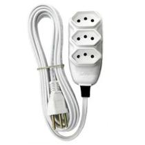 Extensão Tripla Com Cabo Paralelo 4,5 Metros 10A 250V ILUMI Extensão Tripla Com Cabo Paralelo 4,5 Metros 10A 250V ILUMI