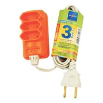 Extensao Tripla PL 2 X 0,75MM 3 Metros SORT Daneva Extensao Tripla PL 2 X 0,75MM 3 Metros SORT Daneva