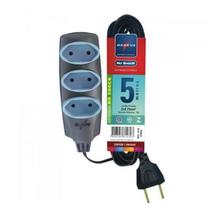 Extensao Tripla PL 2 X 0,75MM 5 Metros NO SHOCK Daneva Extensao Tripla PL 2 X 0,75MM 5 Metros NO SHOCK Daneva