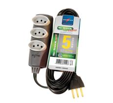 Extensao Tripla PP 3 X 0,75MM 2P+T NBR 5 Metros NO SHOCK Daneva Extensao Tripla PP 3 X 0,75MM 2P+T NBR 5 Metros NO SHOCK Daneva