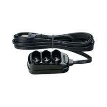 Extensão Tripla Tripolar Preta - Fiolux Extensão Tripla Tripolar Preta - Fiolux