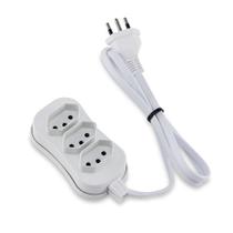 Extensão Tripolar Slim 1 Metro Branco Force Line Extensão Tripolar Slim 1 Metro Branco Force Line