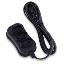 Extensão Tripolar Slim Force Line, 3 Metros, 3 Tomadas, Bivolt, Preto - 0180200253 Extensão Tripolar Slim Force Line, 3 Metros, 3 Tomadas, Bivolt, Preto - 0180200253