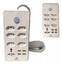 Extensão Usb Cabo Régua Extensão Tomada Elétrica 5m Extensão Usb Cabo Régua Extensão Tomada Elétrica 5m