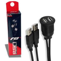 Extensão Veicular Dual USB Duplo 1 Metro JR8DUAL Extensão Veicular Dual USB Duplo 1 Metro JR8DUAL