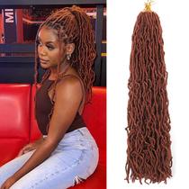 Extensões de cabelo Aayubb Faux Locs Crochet 20 cm Ginger 7 pacotes Extensões de cabelo Aayubb Faux Locs Crochet 20 cm Ginger 7 pacotes
