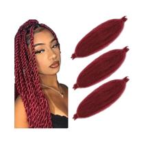 Extensões De Cabelo Afro Twist Macias De 22 Polegadas, 123 Pacotes De Cabelo Marley Para Trança Para