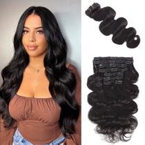 Extensões de cabelo AIWET Body Wave Clip em 120 g 16" 8 unidades 12A