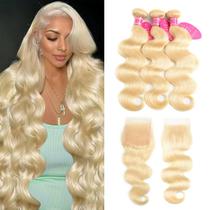 Extensões de cabelo Amaykai Blonde Body Wave 613 12A Grade Extensões de cabelo Amaykai Blonde Body Wave 613 12A Grade