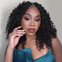 Extensões de cabelo ARLFLF Boho Box Braids Crochet 25 cm, 9 pacotes