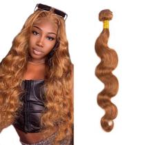 Extensões de cabelo AuokMar Body Wave 28 polegadas Brown 8A Grade