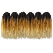 Extensões de cabelo BYKSVIOC Marley Twist 18 polegadas, 6 pacotes