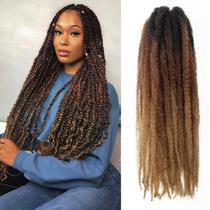 Extensões de cabelo BYKSVIOC Marley Twist 24 polegadas, 8 pacotes