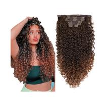 Extensões De Cabelo Cacheado Leves E Respiráveis Para Mulheres, Fibra Sintética Ondulada, Aplique