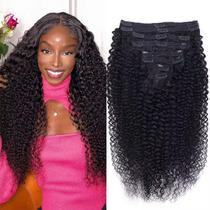 Extensões de cabelo Cecycocy 3C 4A Kinky Curly Clip em cabelo humano